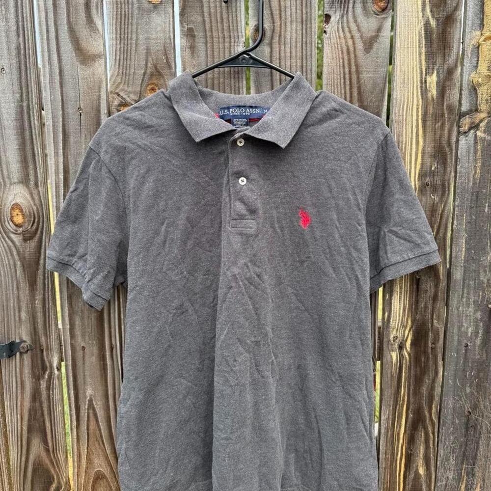 U.S. Polo Assn. Grey Short Sleeve Polo Shirt M